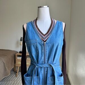 Madewell Wide Leg Crop Jumpsuit Size 6